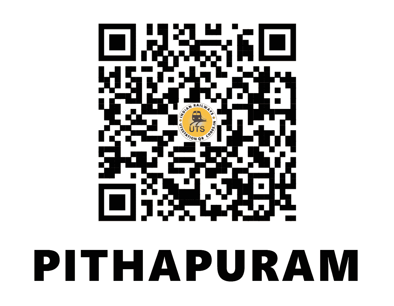 UTS QR Code for PITHAPURAM - PAP - SC (ANDHRA PRADESH)
